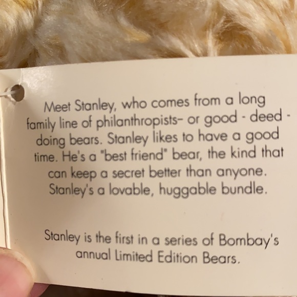 Stanley First in a Series if Bears from The Bombay Company - Picture 8 of 13